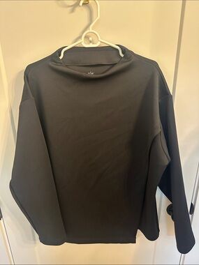 ADAY Black Long-Sleeve Minimal Pullover